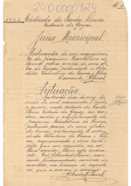 Autos de requerimento de alvará para  transação de bens de menor (interditos) - Joaquim Marcelino...