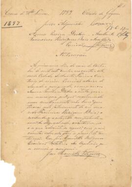 Inventário de Francisco Rodrigues Baio - Parte 1