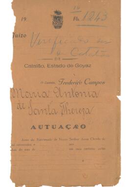 Inventário de Maria Antonia de Santa Thereza - Parte 1