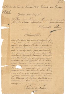 Inventário de Bento Alves Ferreira 