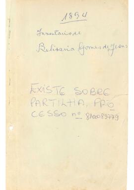 Inventário de Belisaria Gomes de Jesus - Parte 1