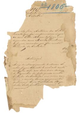 Inventário de José Antonio da Silva - Parte 1