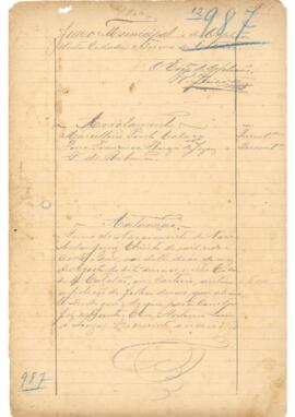 Inventário de Marcellino Pinto Calaça- Parte 1